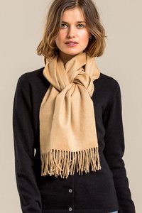 Accessories: Cashmere Large Plain Scarf