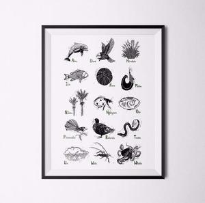 Aho Pepi: Te Reo Māori Illustrated Alphabet Poster - Digital Download