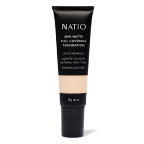 Beauty Natio Cosmetics Skincare: NATIO Semi-Matte Full Coverage Foundation Shell 40g
