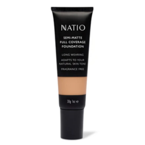 NATIO Semi-Matte Full Coverage Foundation Hazelnut 40g