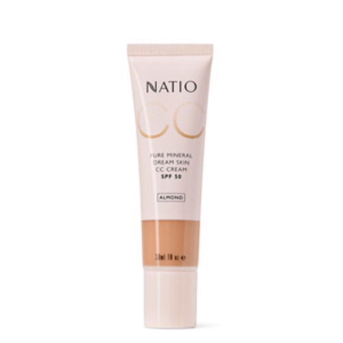 Beauty Natio Cosmetics Skincare: NATIO Dream Skin CC SPF50 Almond 30ml