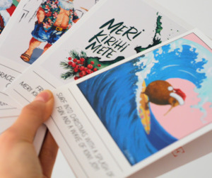 card: Kiwi Christmas Card Set x 6