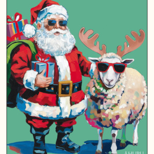 card: Santa Got a Sheep Christmas Card
