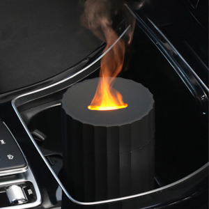 Christmas Gifts Nz: LED Flame Light Aroma Car Diffuser (Black / White)