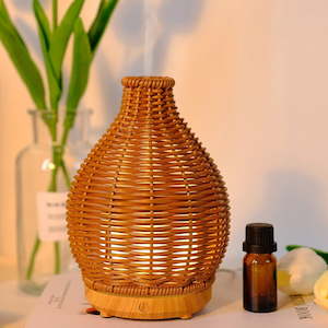 LED Light Rattan Vase Aromatherapy Essential Oil Diffuser