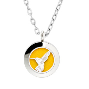Aromatherapy Necklace Nz: Hummingbird Sterling Silver Chain Diffuser Necklace