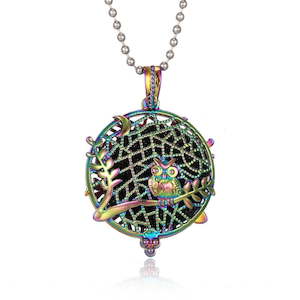 Aromatherapy Necklace Nz: Rainbow Nightfall Essential Oil Necklace Diffuser