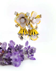 Handmade Yellow Sequin Earrings