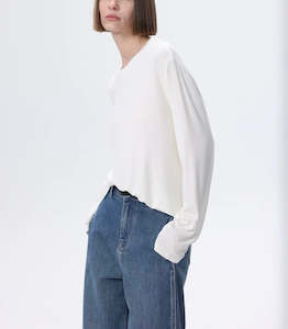 Cashfeel Round Neck Long Sleeve T-Shirt