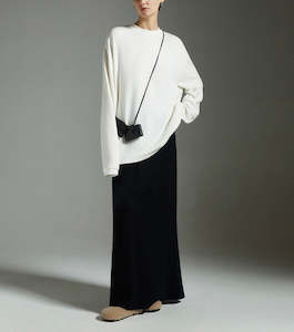 ANDREA Acetate Wool Round Neck Long Sleeve T-shirt