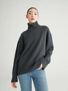 Merino Wool Cashmere: Phoebe Oversized Turtleneck Sweater
