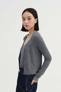 KOW Merino Wool-Silk V-Neck Cardigan