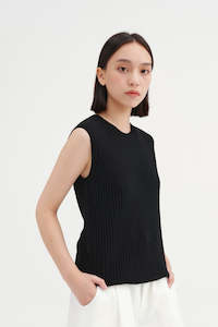 Merino Wool Cashmere: Kow Texture Wool Knit Vest