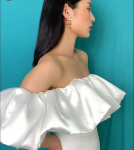 Double White Orchid Earrings
