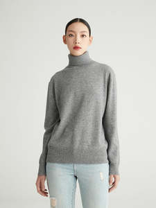 Merino Wool Cashmere: Kate Premier Cashmere Merino Wool Turtleneck Sweater