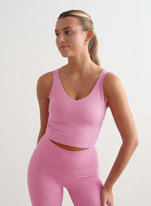 SINGLET: PEONY PINK SENSE BRALETTE