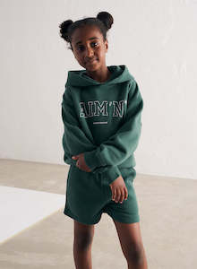 Mini Collection: Pine Green Mini College Sweat Hood