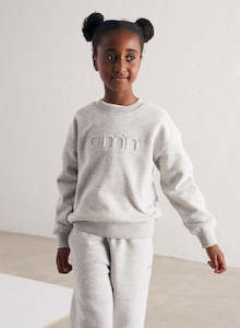 Mini Collection: Light Grey Melange Mini Logo Sweatshirt