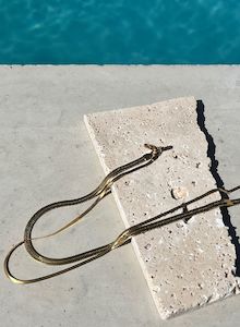 Gold Waterproof Double Necklace