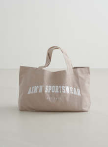 Gifts Under: Dark Clay Varsity Tote Bag