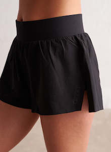 Running Shorts: Black Shorty Shorts