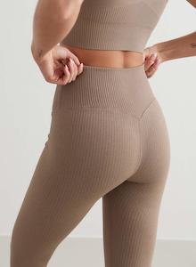 Sale Tights: Espresso Ribbed Seamless Tights