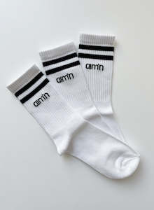 Sale Accessories: White Aim High Socks 3-pack