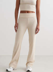 Sweatpants: Cafè Au Lait Ease Ribbed Pants