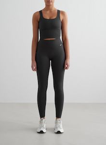 Seamless Tights: Shadow Grey Ribbed Seamless Tights