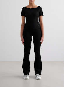 Black Tulip Flare Tights