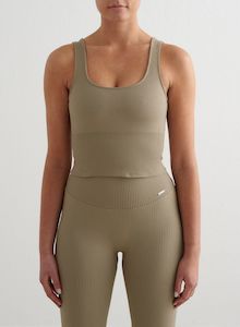 Green Tea Ribbed Seamless Shaping Bralette