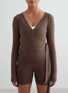 Macchiato Shape Seamless Wrap Long Sleeve