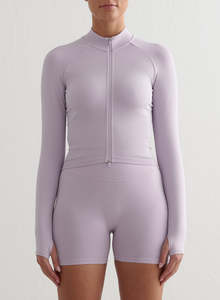 Tops: Pale Lavender Shape Seamless Zip Jacket