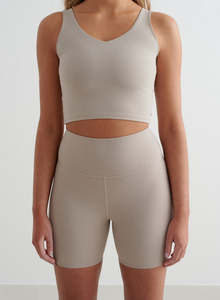 Dark Clay Sense Biker & Bralette Set