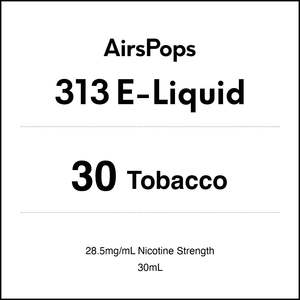 30 TOBACCO - AirsPops 313 E-LIQUID 30ml