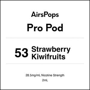 Prefilled Pods For Airpops Pro Airegg: 53 STRAWBERRY KIWIFRUITS - AirsPops Pro Pods 2ml