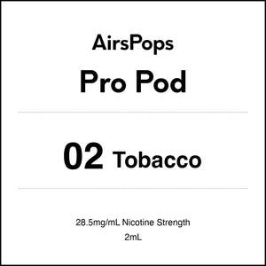 02 TOBACCO - AirsPops Pro Pods 2ml