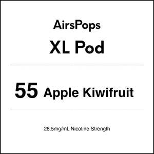 Airspops Disposable Xl: 55 APPLE KIWIFRUITS - AirsPops XL Pod 10ml