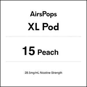 Airspops Disposable Xl: 15 PEACH - AirsPops XL Pod 10ml