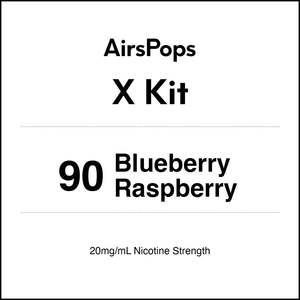 Airspops X Starter Kit: 90 Blueberry Raspberry - AirsPops X Kit