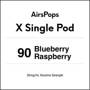 90 Blueberry Raspberry - AirsPops X Pod SINGLE PACK