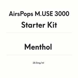 Device Kits: AirsPops M.USE 3000 Starter Kit -Menthol