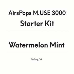 Device Kits: AirsPops M.USE 3000 Starter Kit -Watermelon Mint