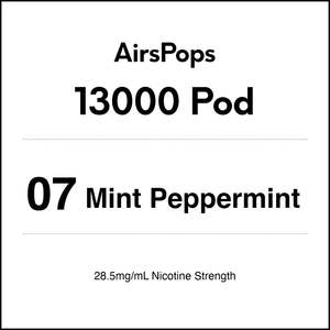 Pods: 07 Mint Peppermint - AirsPops 13000 Pod