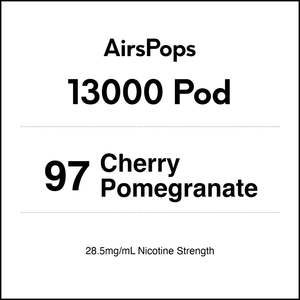 Pods: 97 Cherry Pomegranate - AirsPops 13000 Pod