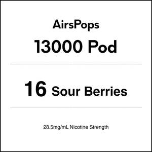 16 Sour Berries - AirsPops 13000 Pod
