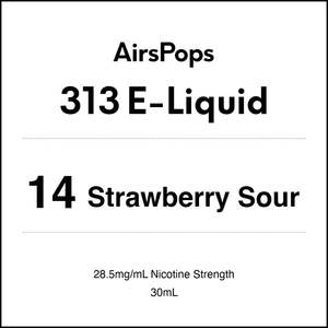 14 STRAWBERRY SOUR - AirsPops 313 E-LIQUID 30ml