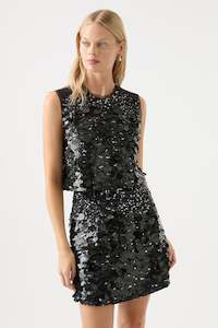 Crop Tops: Celeste Sequin Shell Top