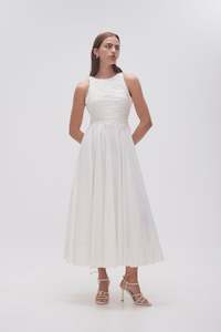 Florence Pearl Trim Midi Dress
