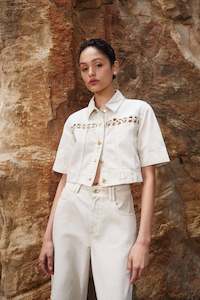 Effie Braided Denim Top